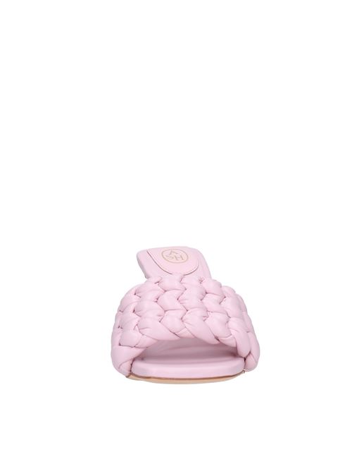 Woven leather mules ASH | SERENACRYSTAL ROSE